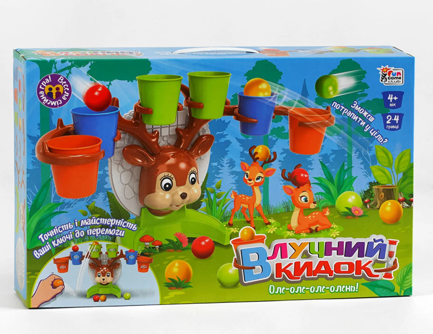 Настольная игра Меткий бросок 4Fun Games Club песочные часы/шарики/стаканчики (39889)