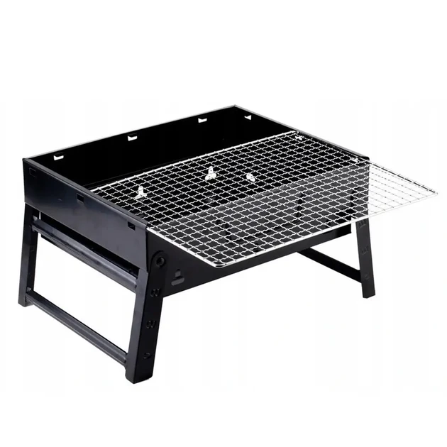Мангал раскладной с решеткой портативный гриль барбекю 35х27х20см