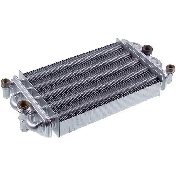 Битермический теплообменник для газового котла 380 мм Fondital Victoria Compact/Nova Florida Vela Compact (00000049510)