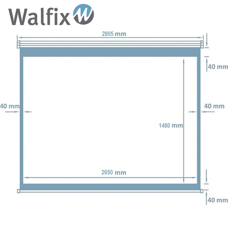 Екран проекційний Walfix SNM-10 стельовий настінний 120" 265х148 см 16:9 (tf544) - фото 8 Екран проекційний Walfix SNM-10 стельовий настінний 120" 265х148 см 16:9 (tf544) - фото 8