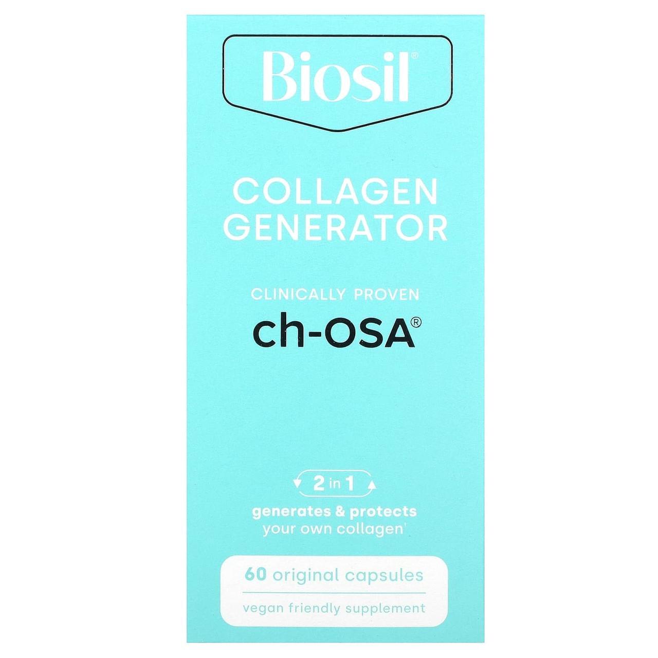 Холин и кремний Natural Factors BioSil Collagen Generator ch-OSA улучшенный источник коллагена 60 капс.