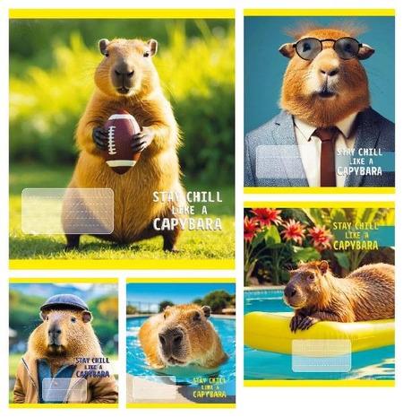 Тетрадь ученическая Capybara 24 л. в клетку (ТА51307) - фото 2 Тетрадь ученическая Capybara 24 л. в клетку (ТА51307) - фото 2