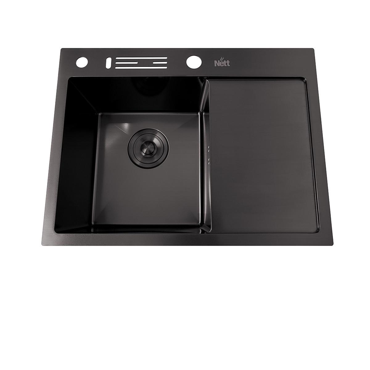 Комплект кухонної мийки та змішувача NB-6045 з неіржавкої сталі Чорний (2999643012)