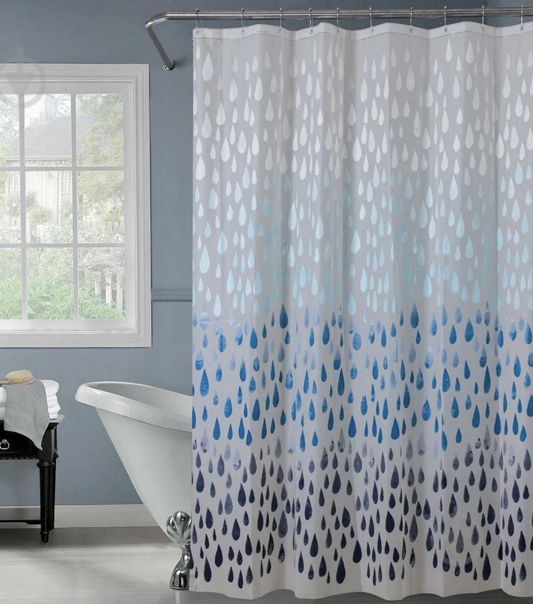 Штора для ванной Капли 180-180 без колец (345346534654435) Штора для ванной Капли 180-180 без колец (345346534654435)