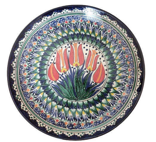Блюдо керамическое ляган 5 Тюльпанов 38 см (12115385)