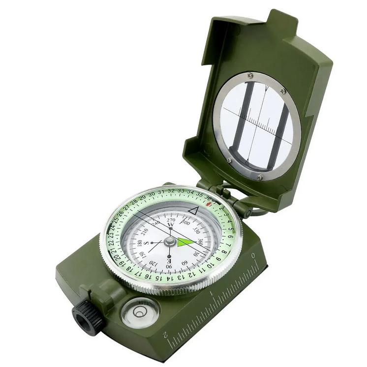 Компас с визиром K-4580 магнитный металический Оливковый (29466181)