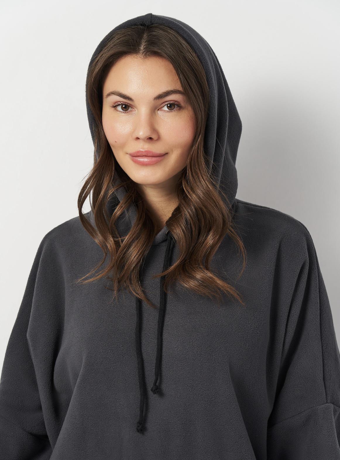 Толстовка на флисе Купер женская р. 54 Графитовый (2119329512) - фото 4 Толстовка на флисе Купер женская р. 54 Графитовый (2119329512) - фото 4