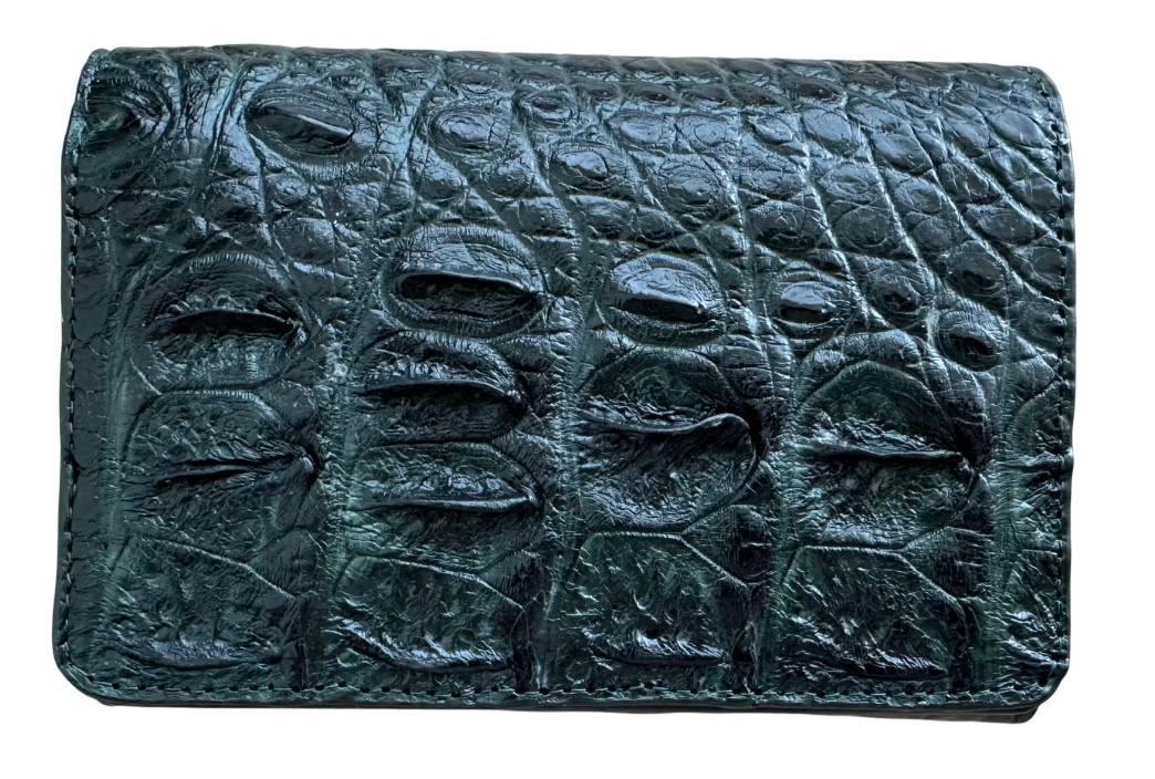 Кошелек женский из кожи крокодила Ekzotic Leather Зеленый (cw129)