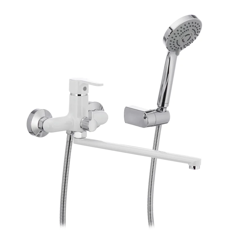 Смеситель для ванны Ibergrif SQUARE M13122W из латуни Белый