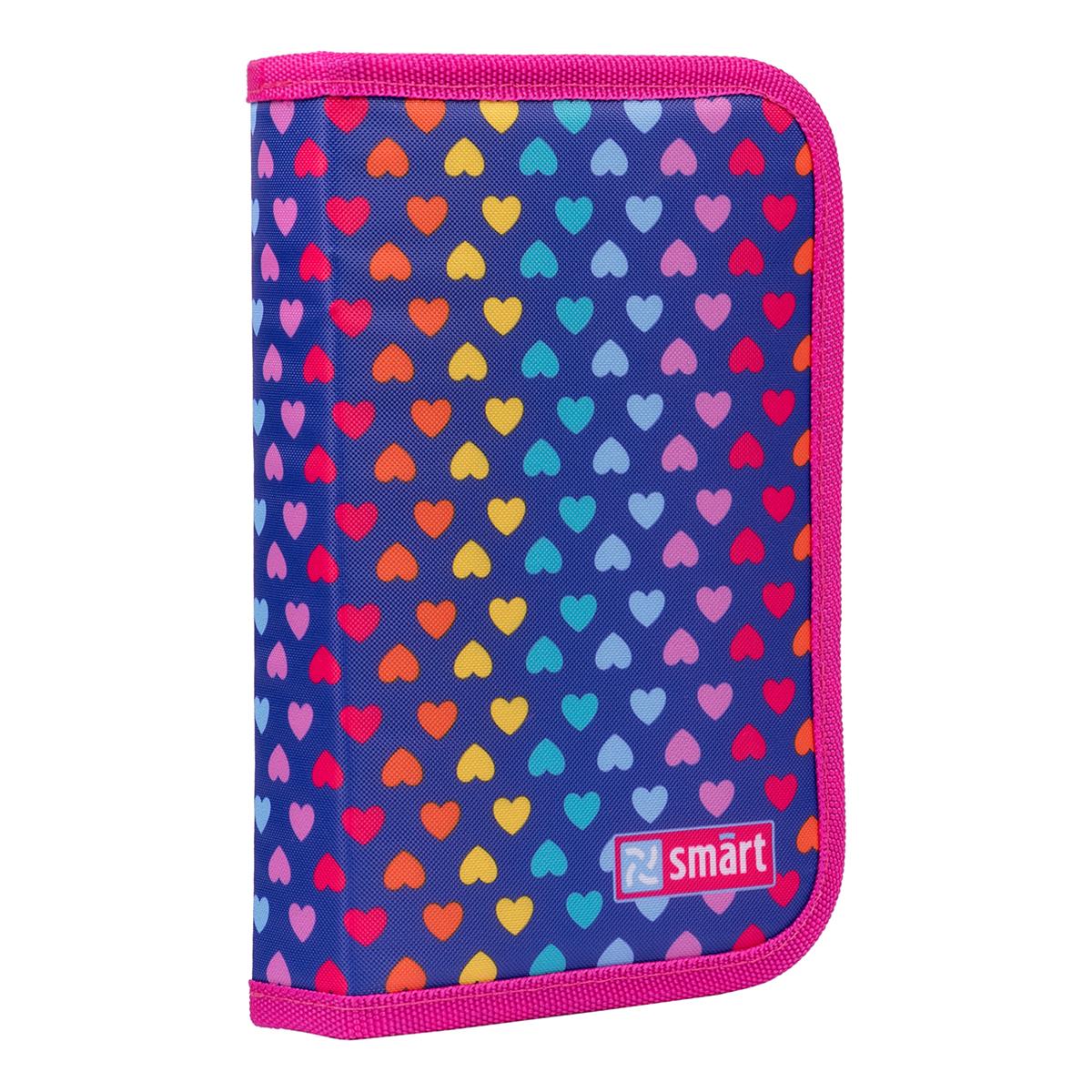 Пенал твердий Smart HP-03 Rainbow hearts Фіолетовий (532824)