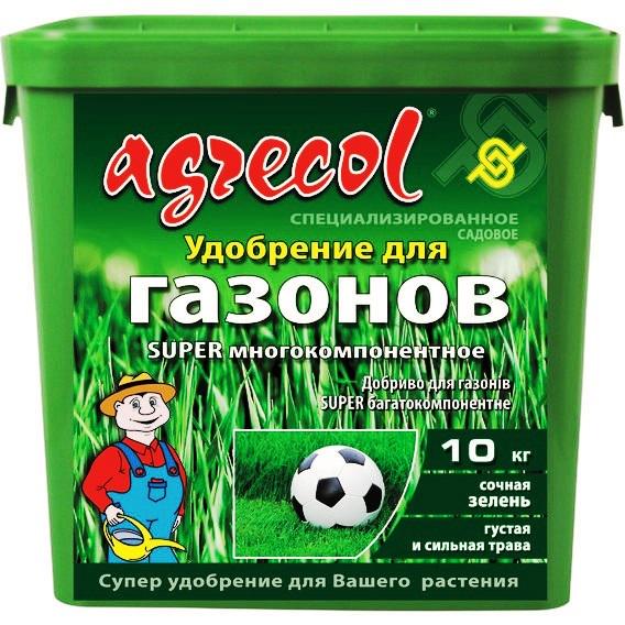 Удобрение комплексное минеральное для газонов Agrecol Super NPK 20.5.94 многокомпонентное 10 кг