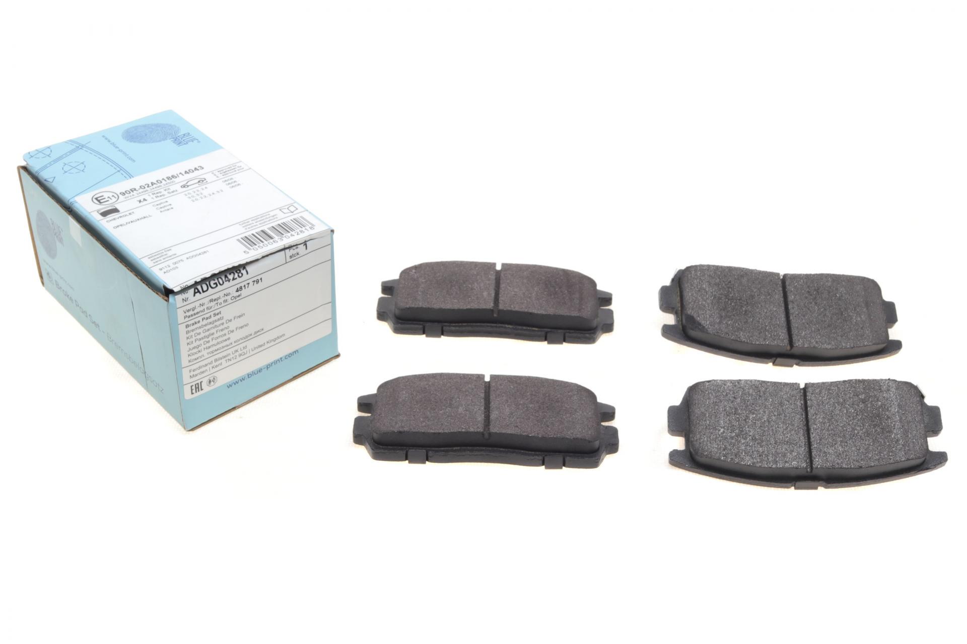 Колодки тормозные задние BLUE PRINT для Opel Antara/Chevrolet Captiva 2.0-3.2 06- (ADG04281)