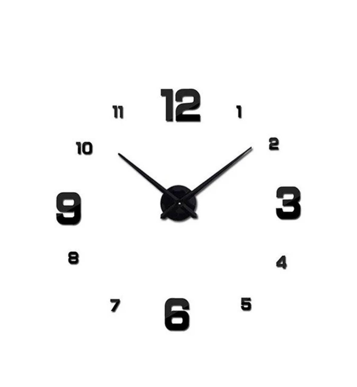 Годинник настінний 3D Чорний (533265e0) Годинник настінний 3D Чорний (533265e0)