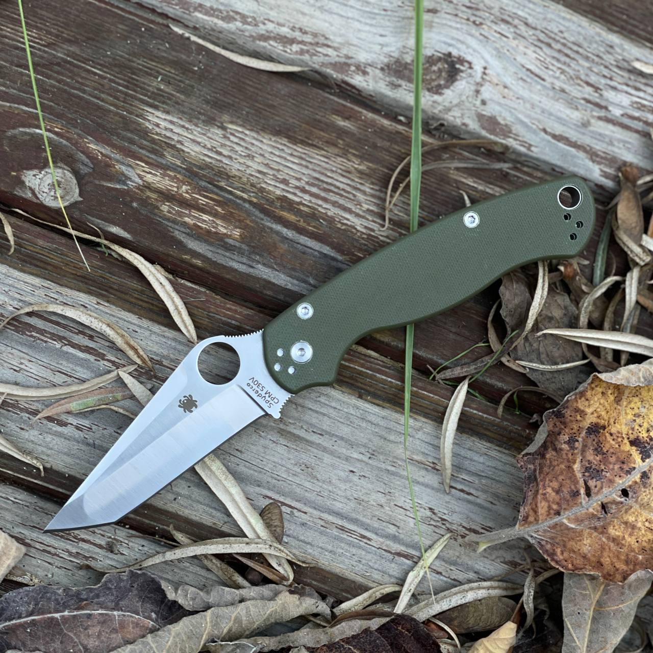 Ніж складний Spyderco Para-military 2 Tanto Olive (1467)