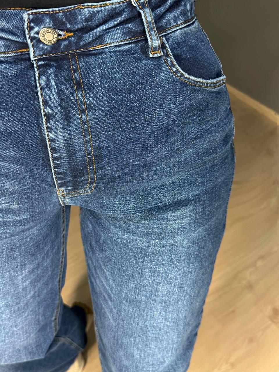 Джинсы женские ITS Basic 3421-2 straight fit прямые стрейчевые р. 42 Синий (5198) - фото 6