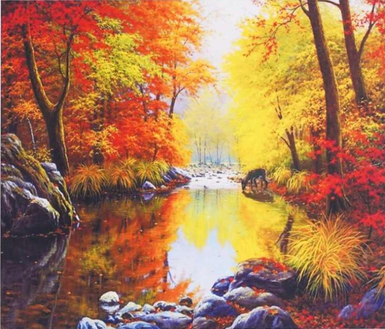 Алмазная мозаика TK Group Сказочная осень 40х30 см (GB80305)