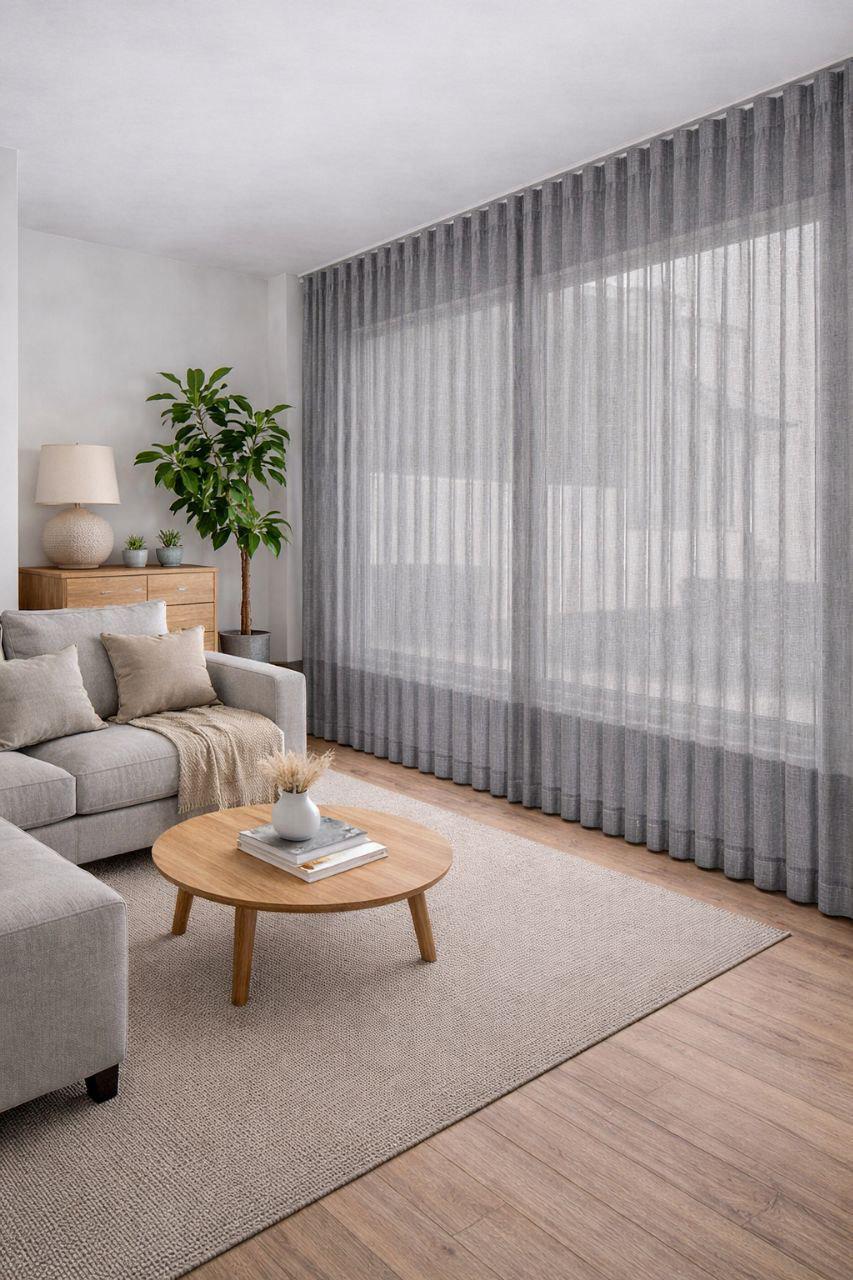 Мультишторы на окно Tulls вертикальные тканевые 130х230 см Светло-серый