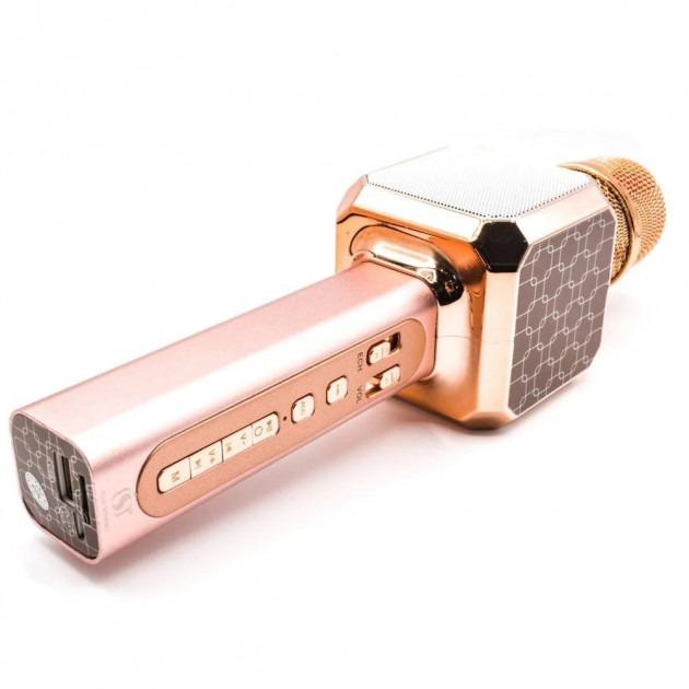 Беспроводной Bluetooth микрофон караоке с динамиками Magic Karaoke YS-05-G Pro Pink/Gold
