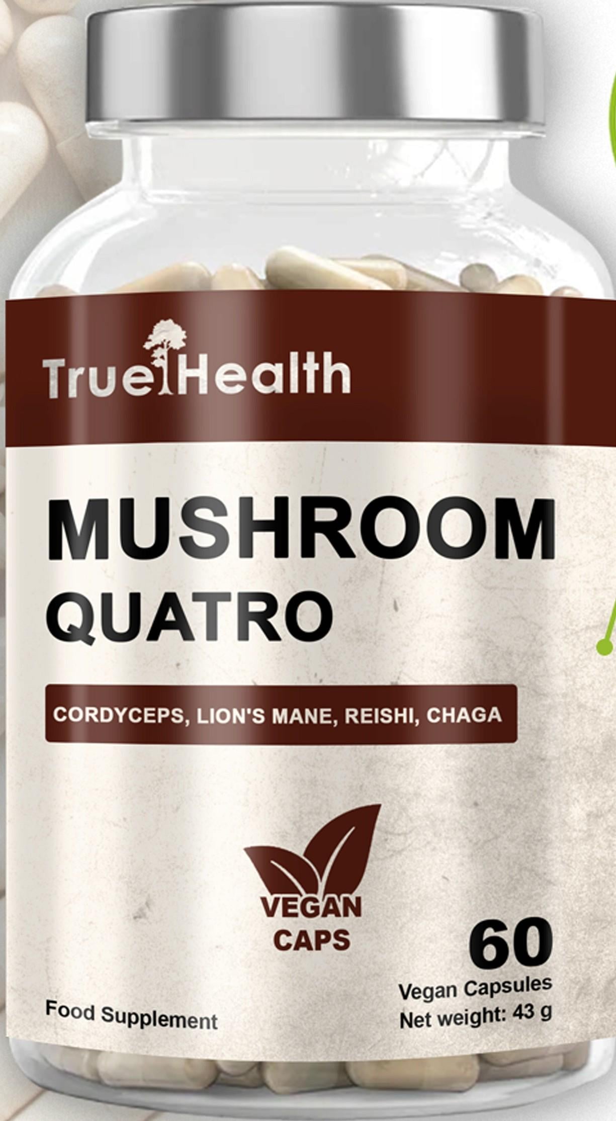Комплекс из четырех грибов True Health Mushroom Quatro 60 кап. Комплекс из четырех грибов True Health Mushroom Quatro 60 кап.