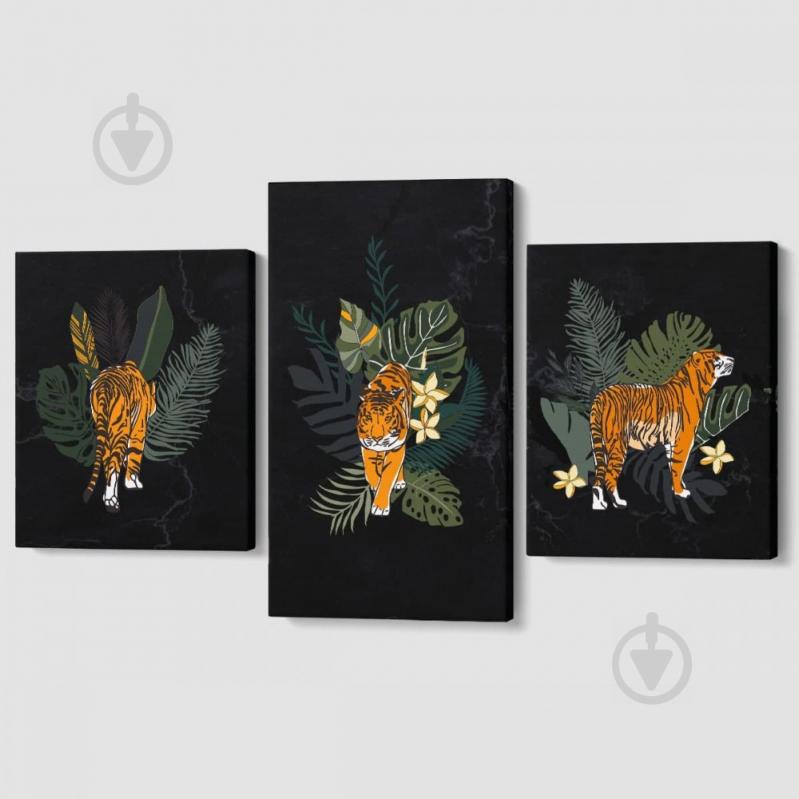Модульная картина из трех частей Malevich Store 96x60 см Gold Nature (MK322023)
