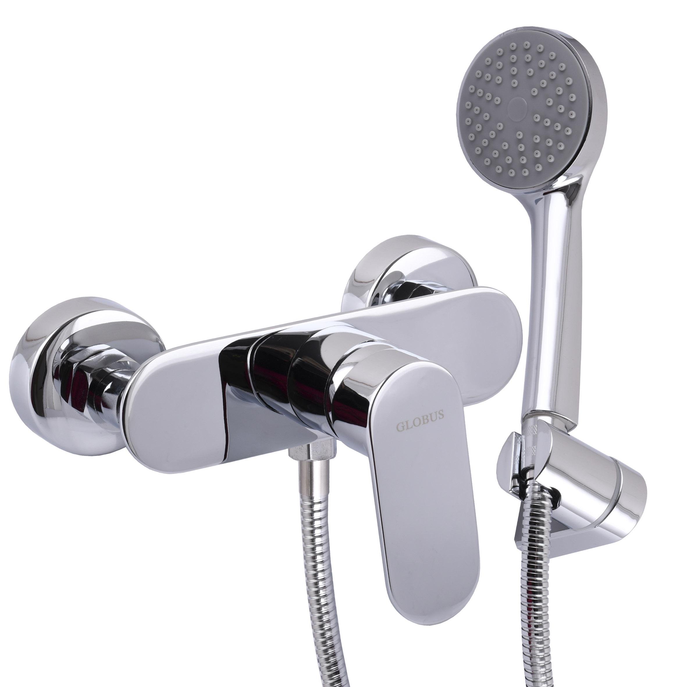 Змішувач для душу з душовим комплектом GLux Ontario GLO-0105N хром (18440) Змішувач для душу з душовим комплектом GLux Ontario GLO-0105N хром (18440)