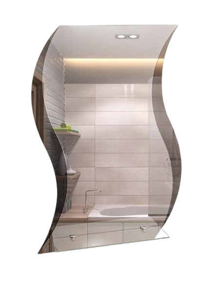 Дзеркало навісне Tobi Sho хвилясте з полицею FG-71 480х687х120 (cv45bv67)