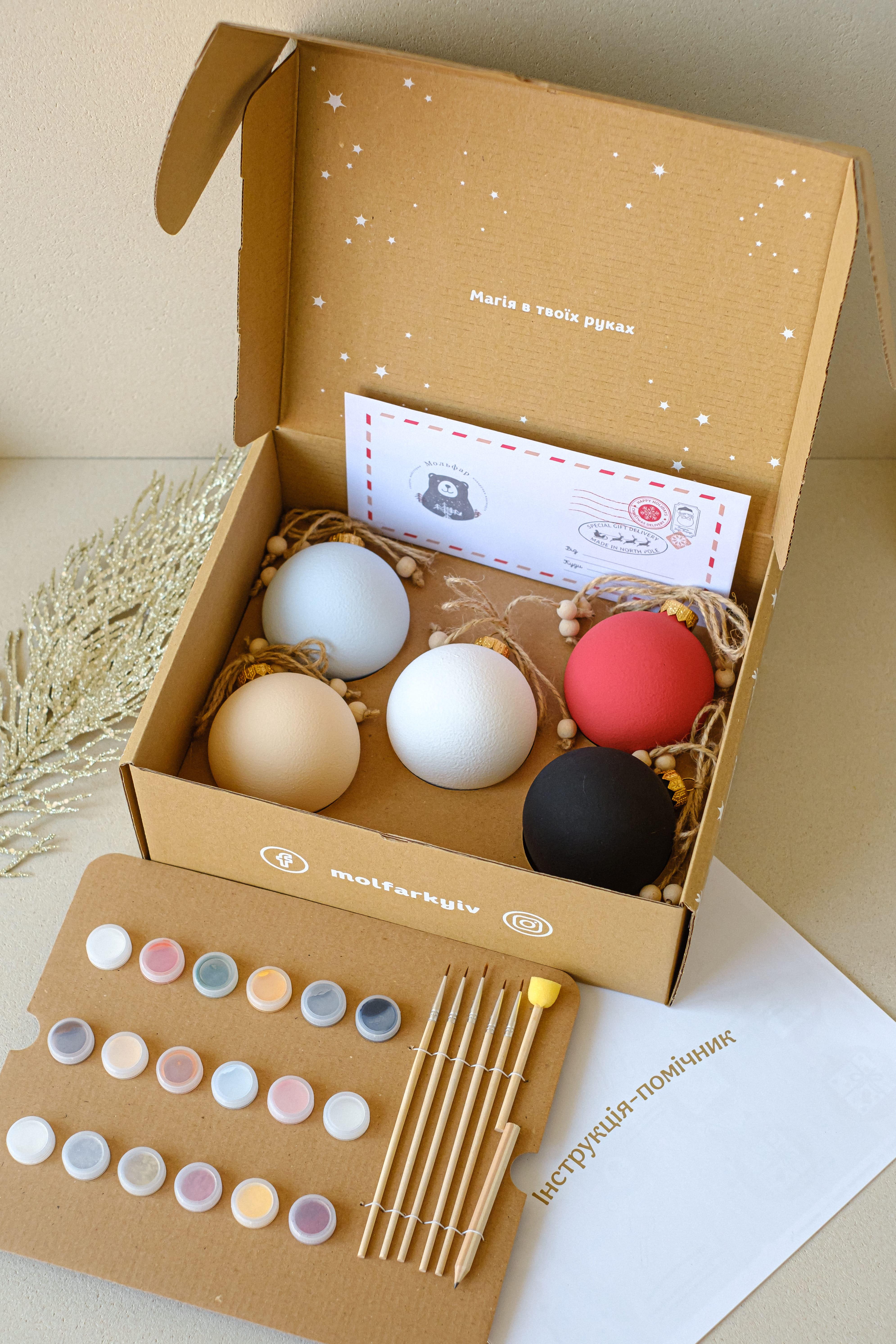 Набір для розмальовки ялинкових іграшок Тиха українська ніч (16653390)