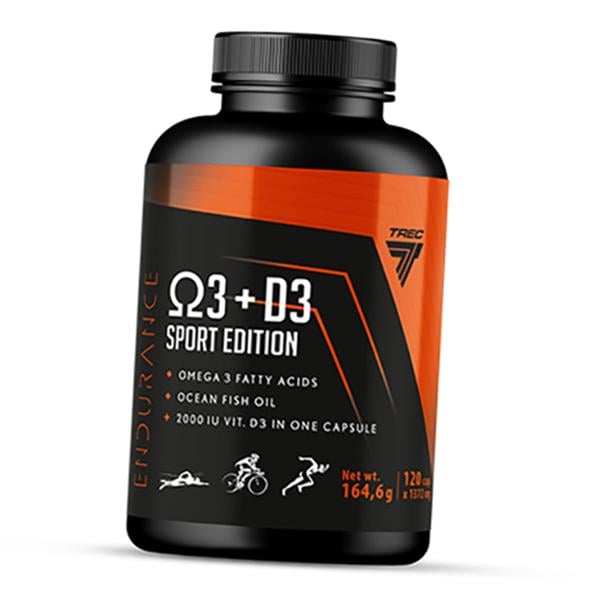 Омега 3 для спортсменов Trec Nutrition Omega 3+D3 Sport Edition 120 капс. (67101004)