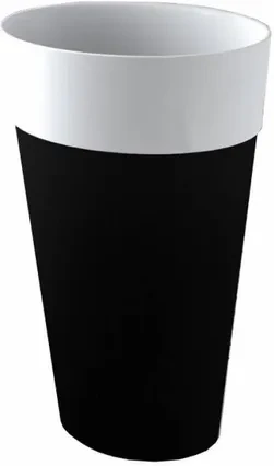 Умивальник Besco Uniqa 32х46 см Black/White Matte (UMMCUWOW) Умивальник Besco Uniqa 32х46 см Black/White Matte (UMMCUWOW)