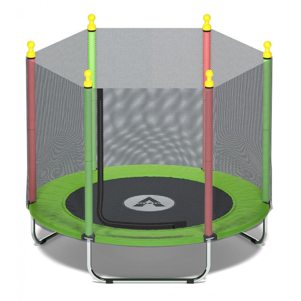 Батут детский Atleto с защитной сеткой на металлических опорах 140 см Зеленый (132-76-21000162) - фото 2 Батут детский Atleto с защитной сеткой на металлических опорах 140 см Зеленый (132-76-21000162) - фото 2