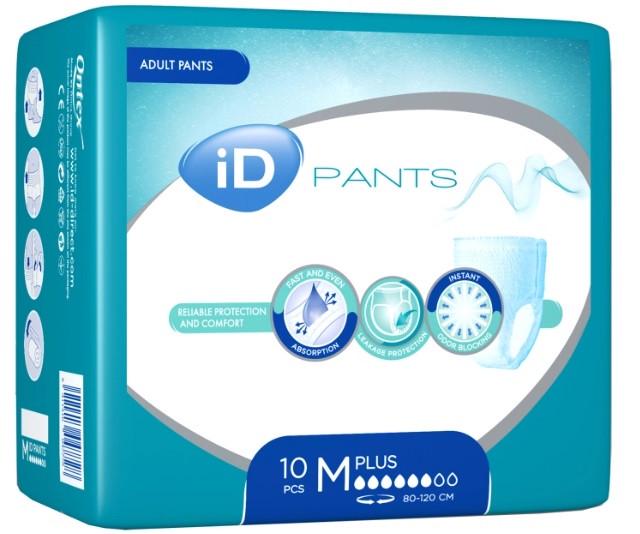 Подгузники-трусы для взрослых ID Plus M 10 шт. (2450192349)