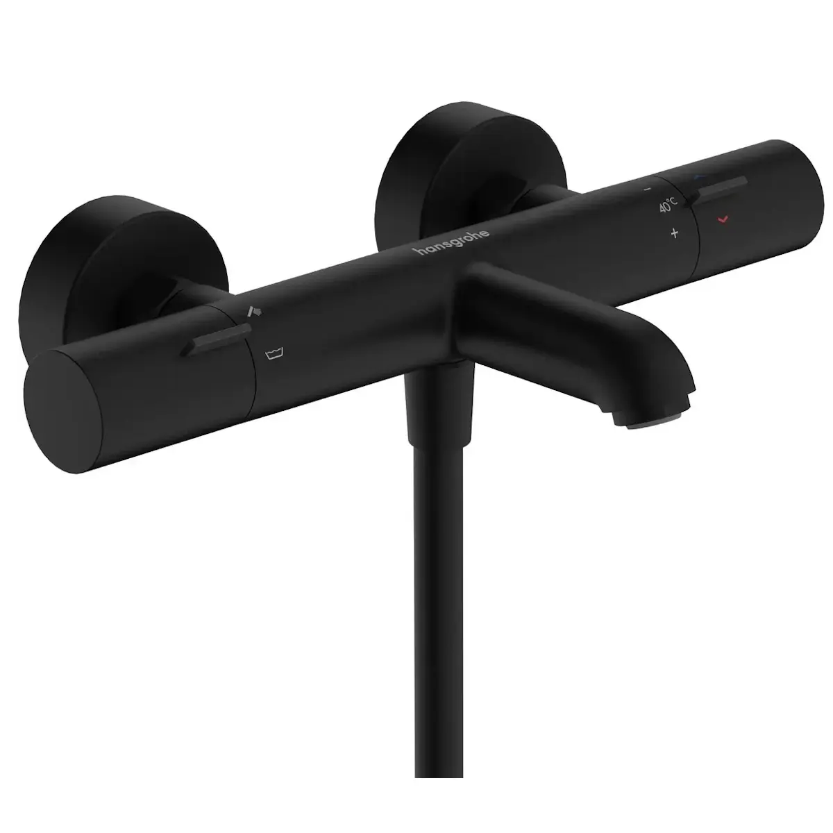 Смеситель для ванны Hansgrohe Ecostat Fine с термостатом Черный матовый (13325670)