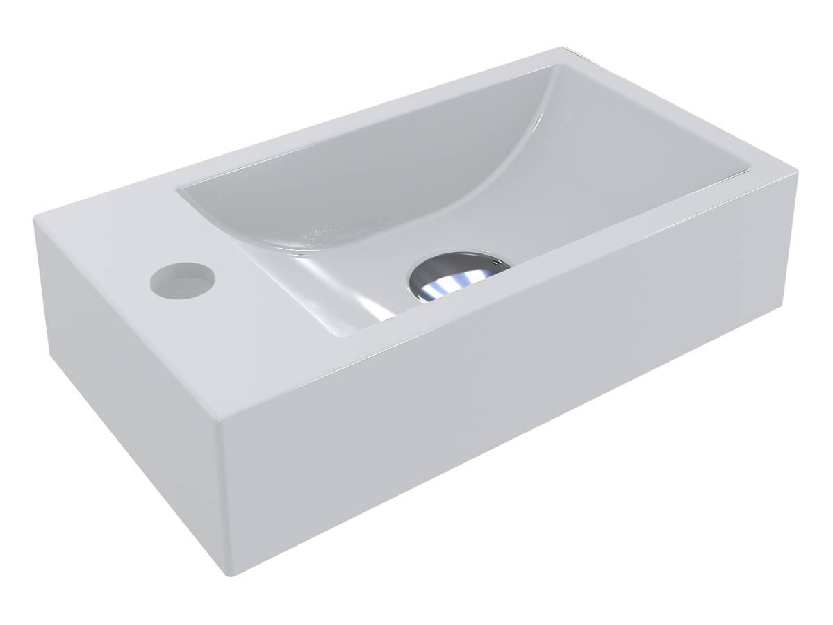 Умывальник Miraggio FARO R с литого мрамора глянцевый Белый (83910)