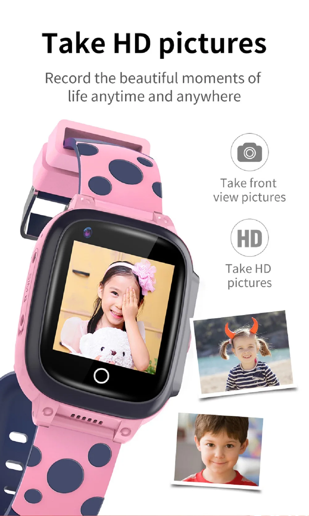 Смарт-годинник дитячий Smart Baby Watch Y95H 4G з GPS Рожевий - фото 2