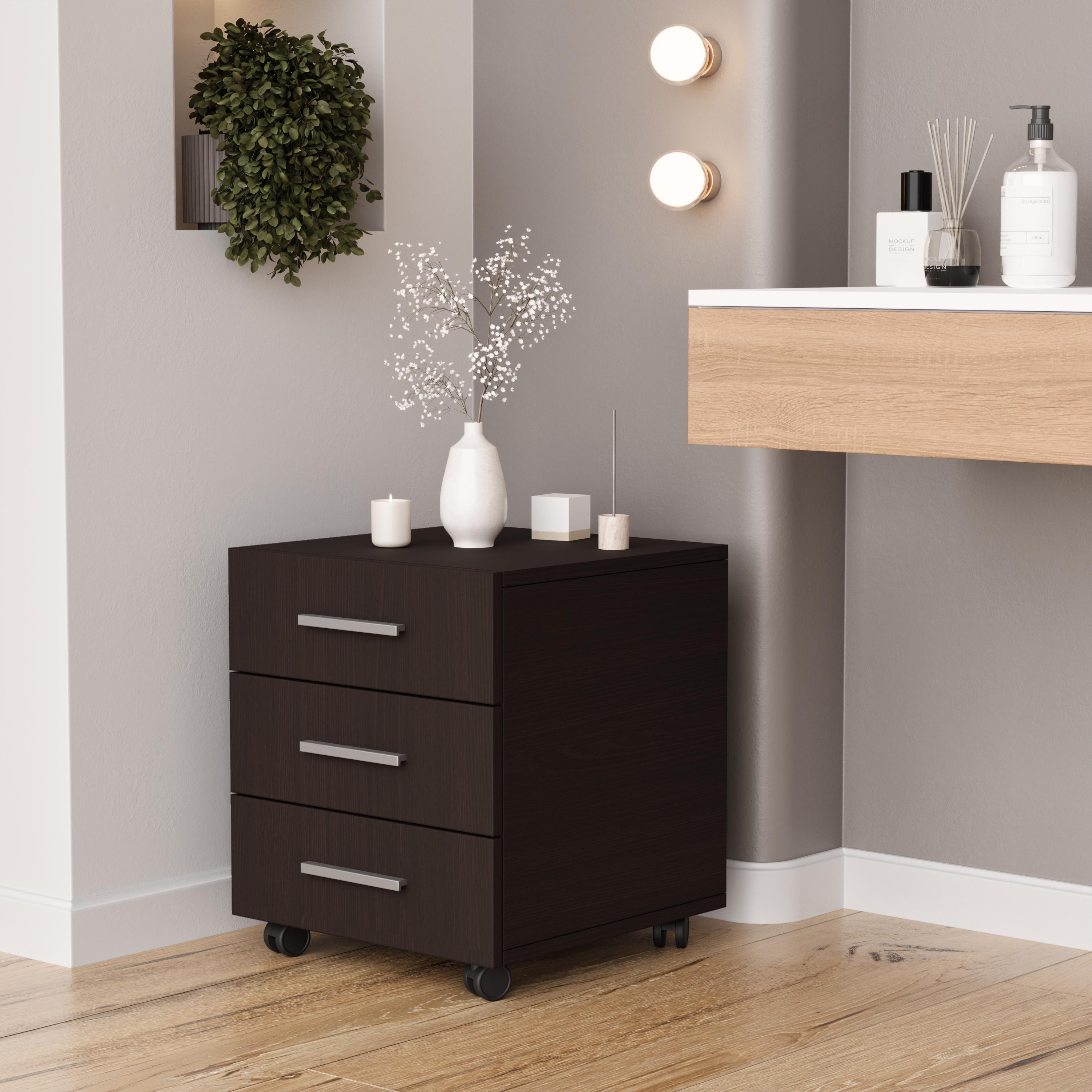 Тумба офісна на коліщатках MNK-05 400х400х474 мм Венге Магія