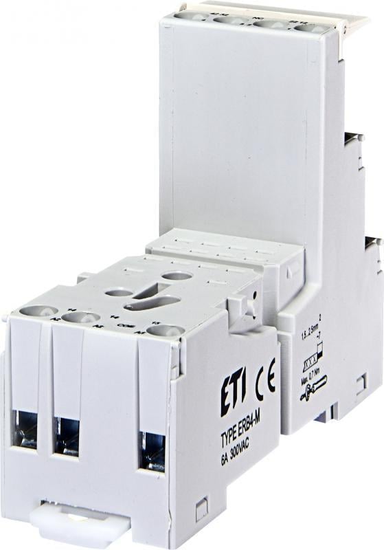 Колодка для проміжного реле ETI ERB4-M 6A 14к 300V AC тип M ERM4 (2473015)