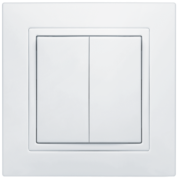 Выключатель двухклавишный MARSHEL ELEGANT VS10-200 White
