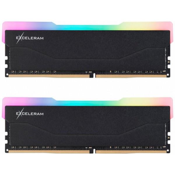 Оперативна пам'ять Exceleram DDR4 16GB 2666 MHz RGB X2 Series Black (ERX2B416269AD)