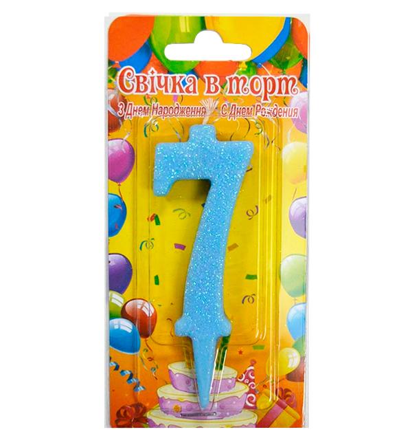 Свечи цифры в торт 7 Blue Свечи цифры в торт 7 Blue