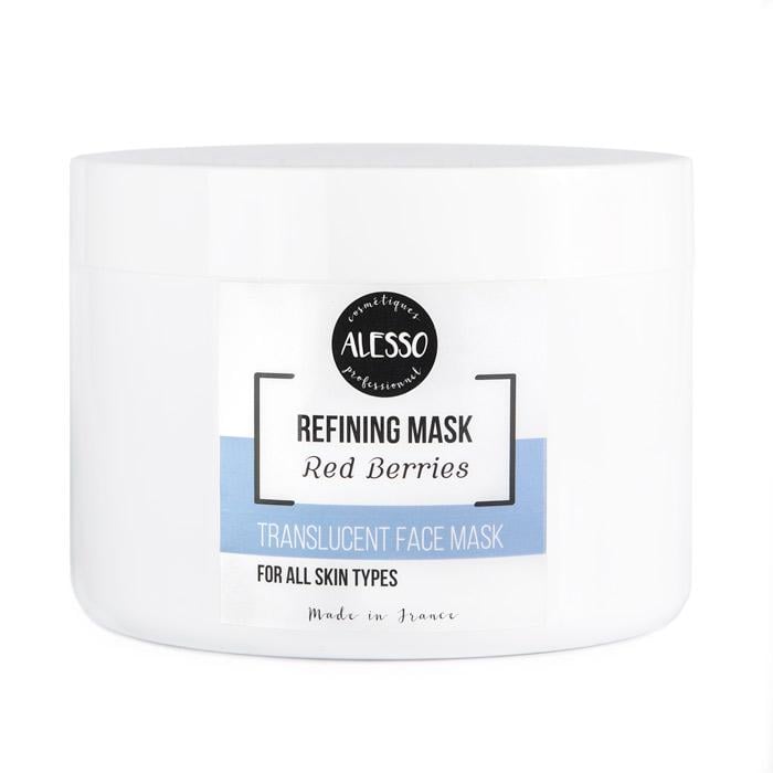 Альгинатная полупрозрачная маска ALESSO REFINING Mask Red Berris с Красными ягодами антиоксидантная для всех типов кожи 200 г (3273629288433)