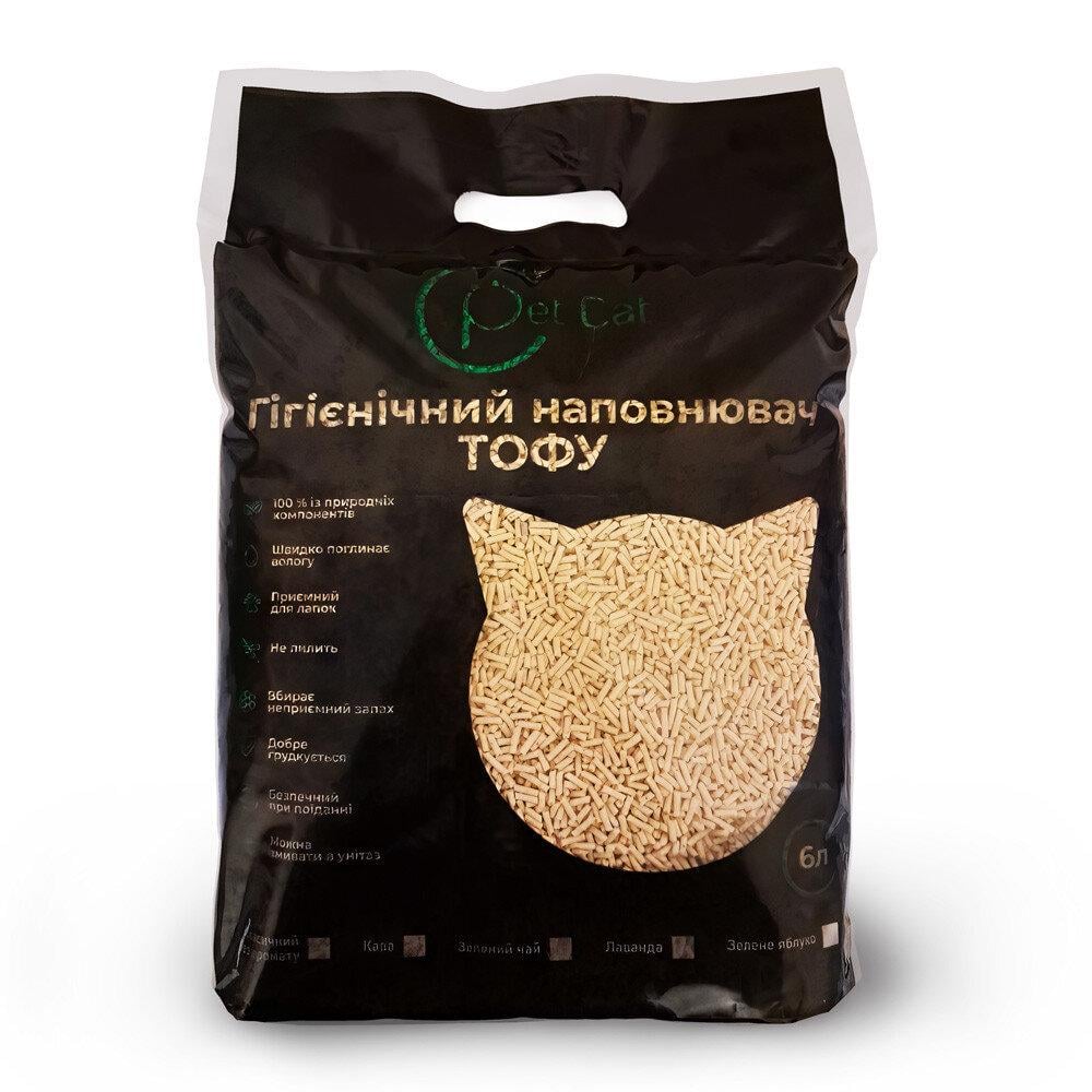 Наполнитель для туалета Pet Cat Tofu соевый классический без запаха 2,5 кг 6 л