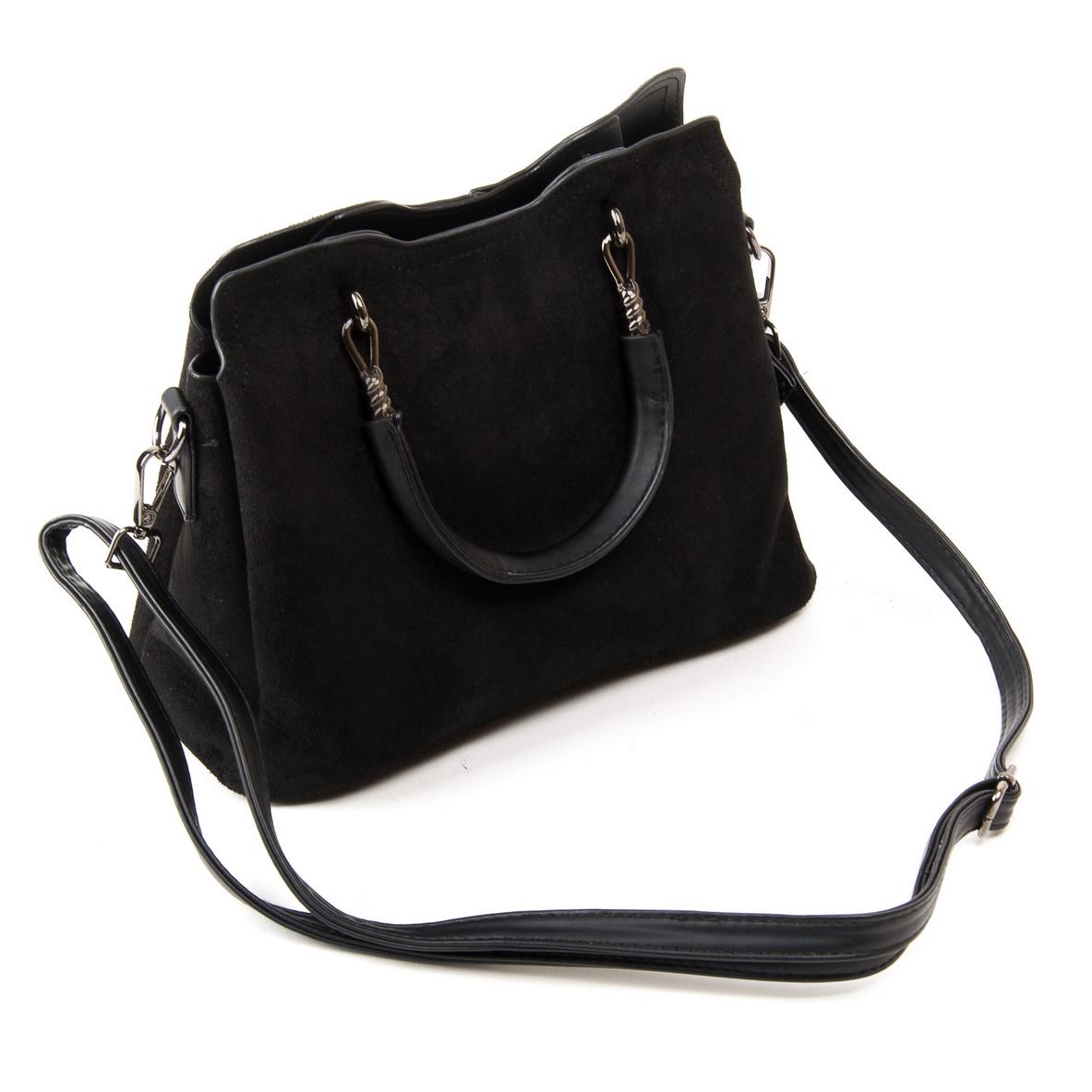 Женская сумка из замша Fashion 8083 Черный - фото 2