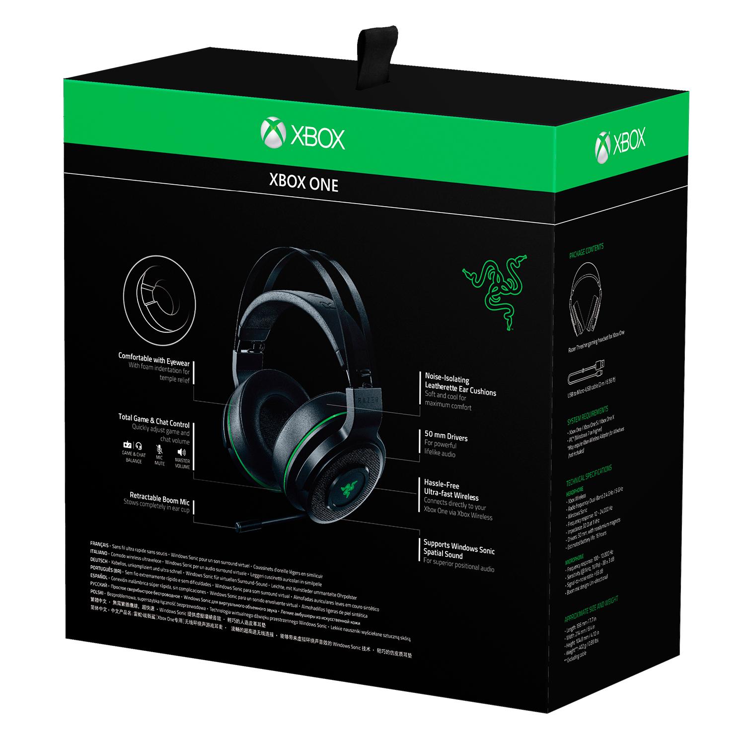 Гарнитура Razer Thresher Xbox One WL Черный/Зеленый (RZ04-02240100-R3M1) - фото 7