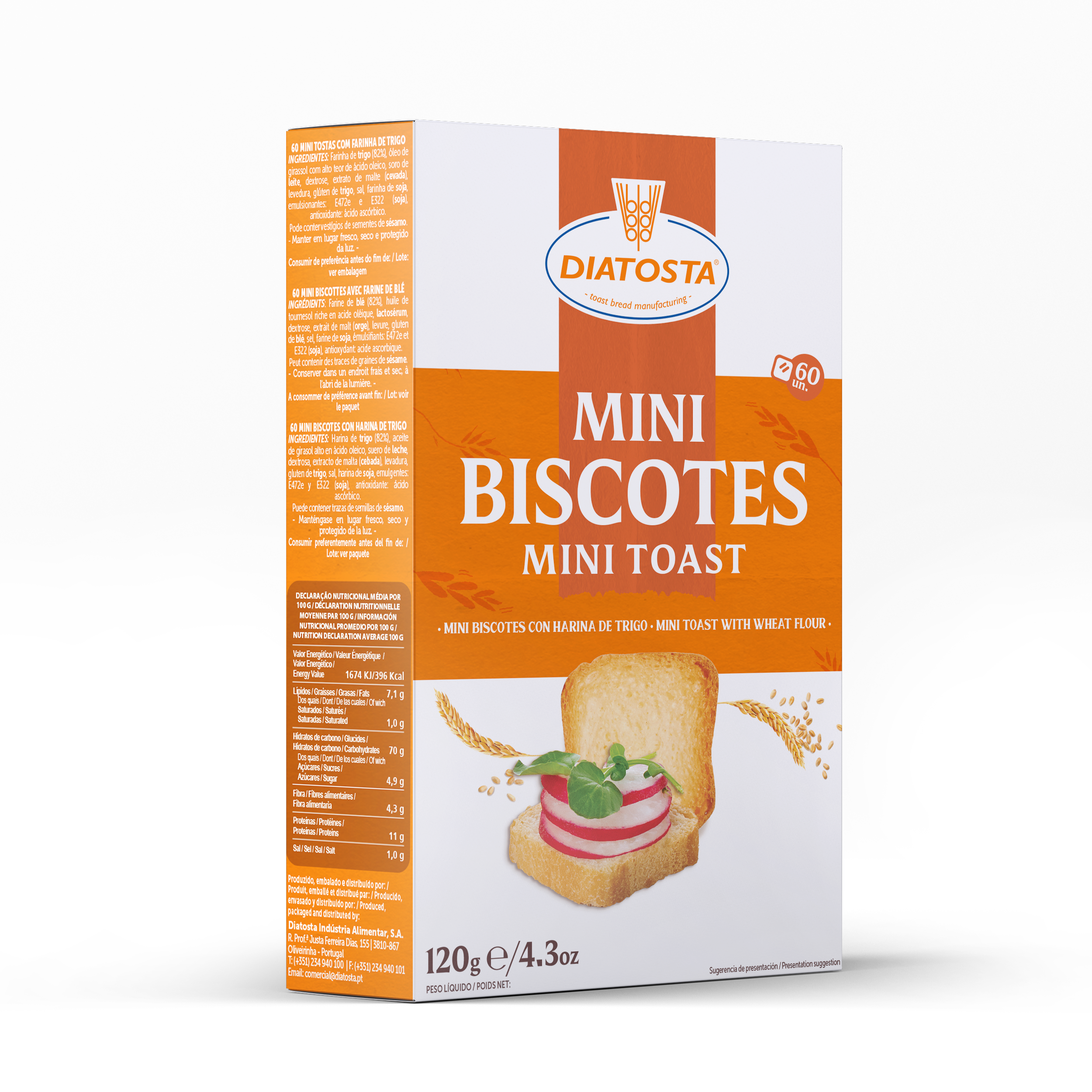 Тости пшеничні Minigrill 120 г 60 шт. (5601560111882) - фото 2