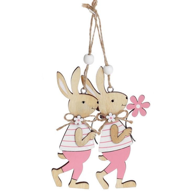 Подвеска декоративная Деко Кролики 2 шт. (6623)