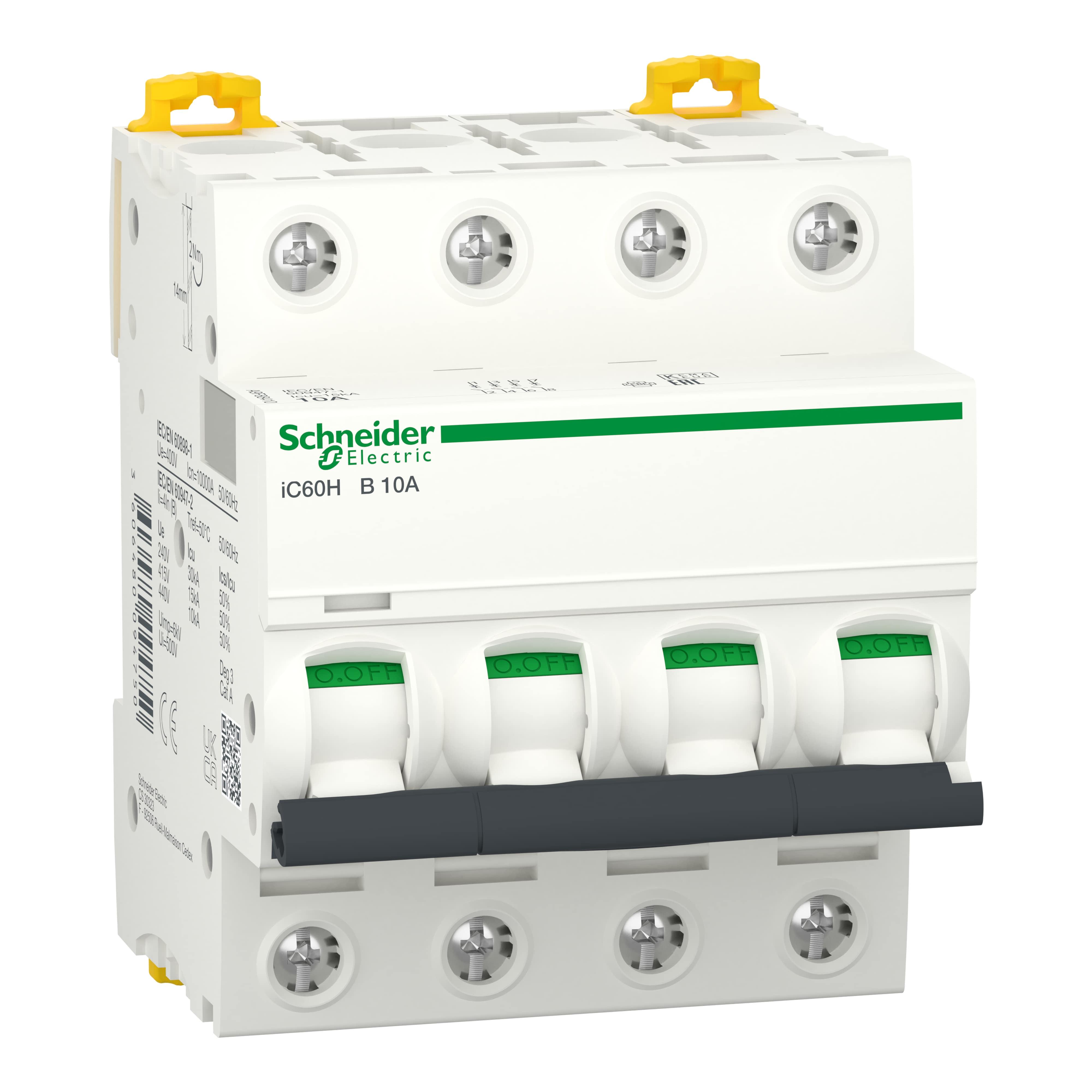 Автоматический выключатель Schneider Electric iC60H B 4P 10A (A9F88410)