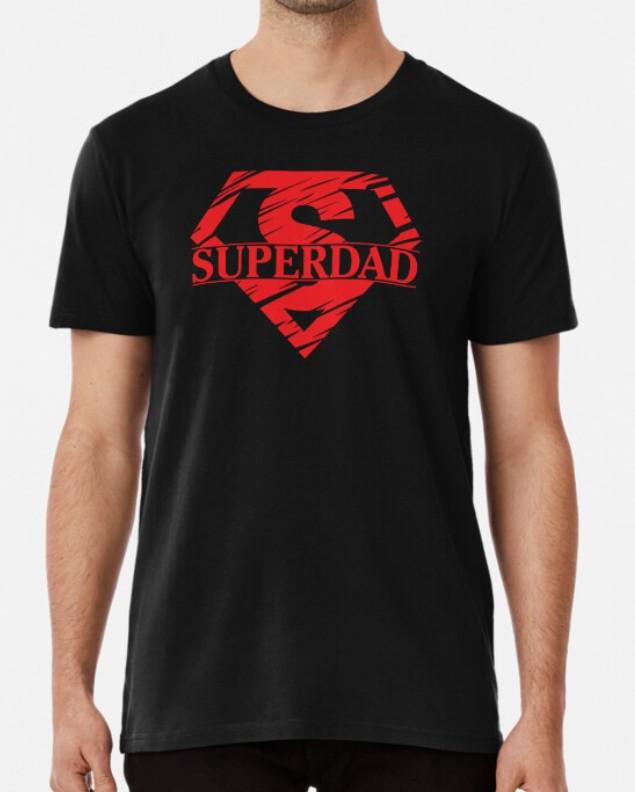 Футболка чоловіча Stedman з принтом Super Dad для батька S Чорний (ПАПА45-1)
