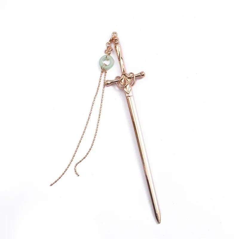 Заколка для волос в форме меча металлическая (28056) - фото 3 Заколка для волос в форме меча металлическая (28056) - фото 3