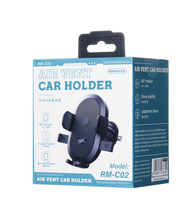Тримач для телефонів в машину Remax RM-C02 Airvent Car Holder Black (100592) - фото 2 Тримач для телефонів в машину Remax RM-C02 Airvent Car Holder Black (100592) - фото 2