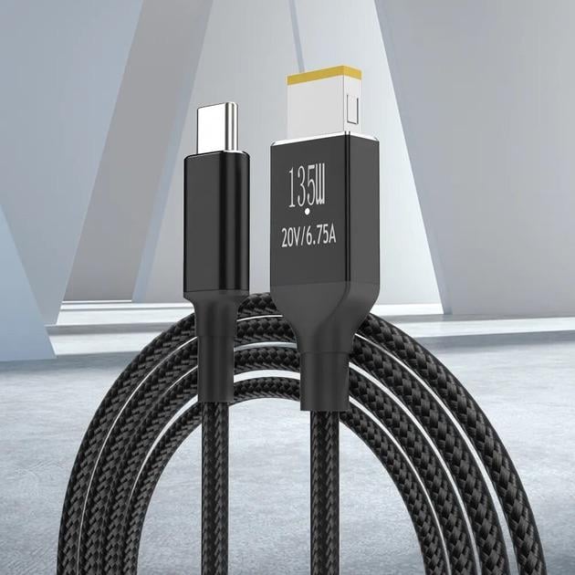 Кабель 135W Type-C/DC для зарядки ноутбуков Lenovo ThinkPad/Legion 2 м/10,0x6,0 мм - фото 5